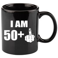 I Am 51 Middle Finger Funny 1966 Birthday 11oz C Handle Ceramic Mug