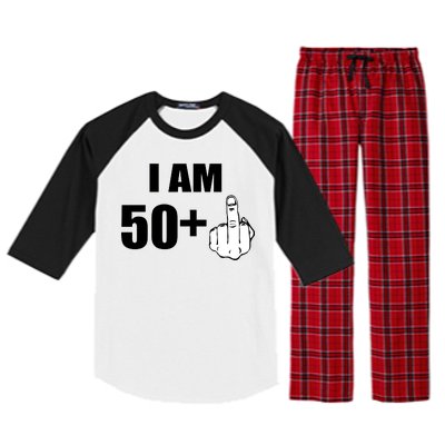 I Am 51 Middle Finger Funny 1966 Birthday Raglan Sleeve Pajama Set