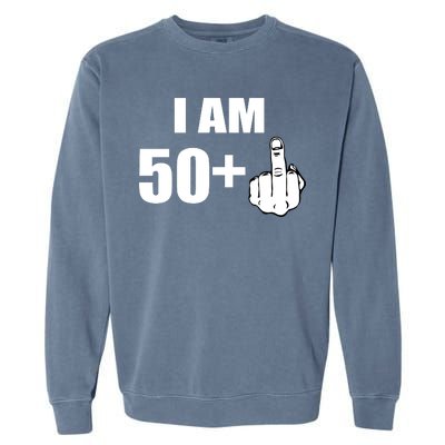 I Am 51 Middle Finger Funny 1966 Birthday Garment-Dyed Sweatshirt