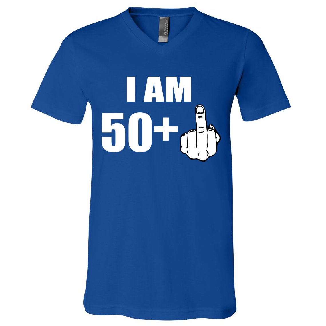 I Am 51 Middle Finger Funny 1966 Birthday V-Neck T-Shirt