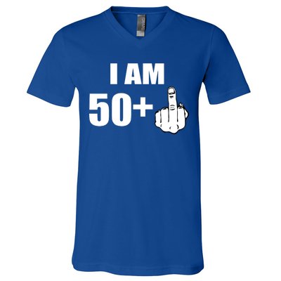 I Am 51 Middle Finger Funny 1966 Birthday V-Neck T-Shirt