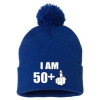 I Am 51 Middle Finger Funny 1966 Birthday Pom Pom 12in Knit Beanie