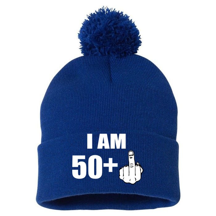 I Am 51 Middle Finger Funny 1966 Birthday Pom Pom 12in Knit Beanie