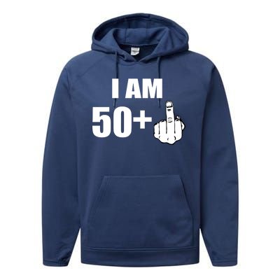 I Am 51 Middle Finger Funny 1966 Birthday Performance Fleece Hoodie