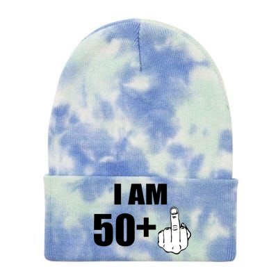 I Am 51 Middle Finger Funny 1966 Birthday Tie Dye 12in Knit Beanie