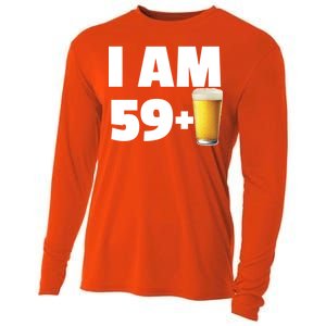 I Am 59 Plus Beer 60th Birthday Cooling Performance Long Sleeve Crew