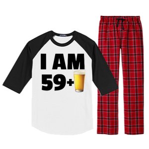 I Am 59 Plus Beer 60th Birthday Raglan Sleeve Pajama Set