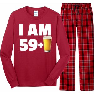 I Am 59 Plus Beer 60th Birthday Long Sleeve Pajama Set