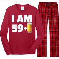 I Am 59 Plus Beer 60th Birthday Long Sleeve Pajama Set