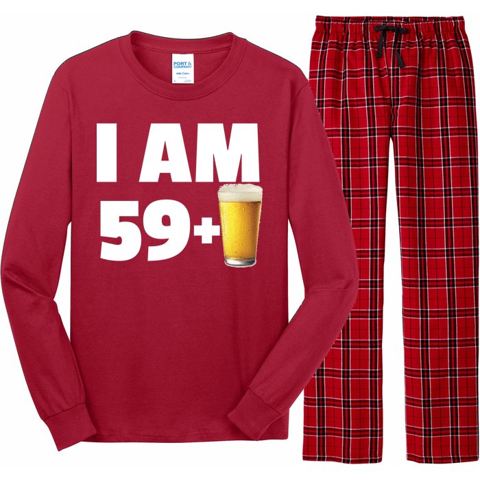 I Am 59 Plus Beer 60th Birthday Long Sleeve Pajama Set