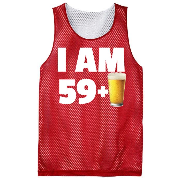 I Am 59 Plus Beer 60th Birthday Mesh Reversible Basketball Jersey Tank