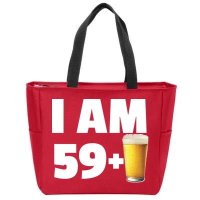 I Am 59 Plus Beer 60th Birthday Zip Tote Bag