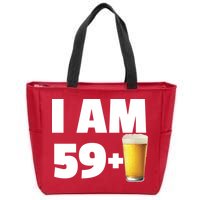 I Am 59 Plus Beer 60th Birthday Zip Tote Bag