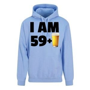 I Am 59 Plus Beer 60th Birthday Unisex Surf Hoodie