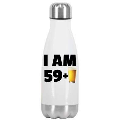 I Am 59 Plus Beer 60th Birthday Stainless Steel Insulated Water Bottle