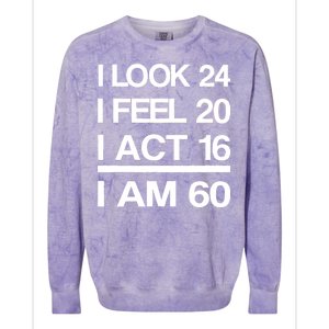 I Am 60 Funny 60th Birthday Colorblast Crewneck Sweatshirt