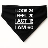 I Am 60 Funny 60th Birthday USA-Made Doggie Bandana