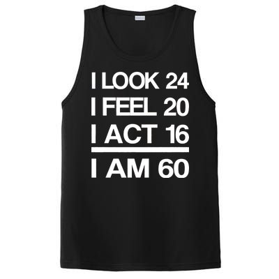 I Am 60 Funny 60th Birthday PosiCharge Competitor Tank