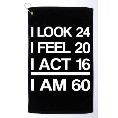 I Am 60 Funny 60th Birthday Golf Towel