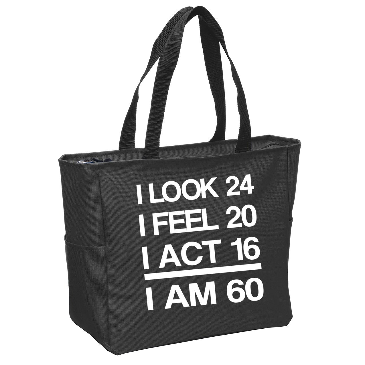I Am 60 Funny 60th Birthday Zip Tote Bag