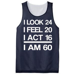 I Am 60 Funny 60th Birthday Mesh Reversible Basketball Jersey Tank