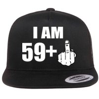 I Am 60 Middle Finger 60th Birthday Gift Flatbill Hat