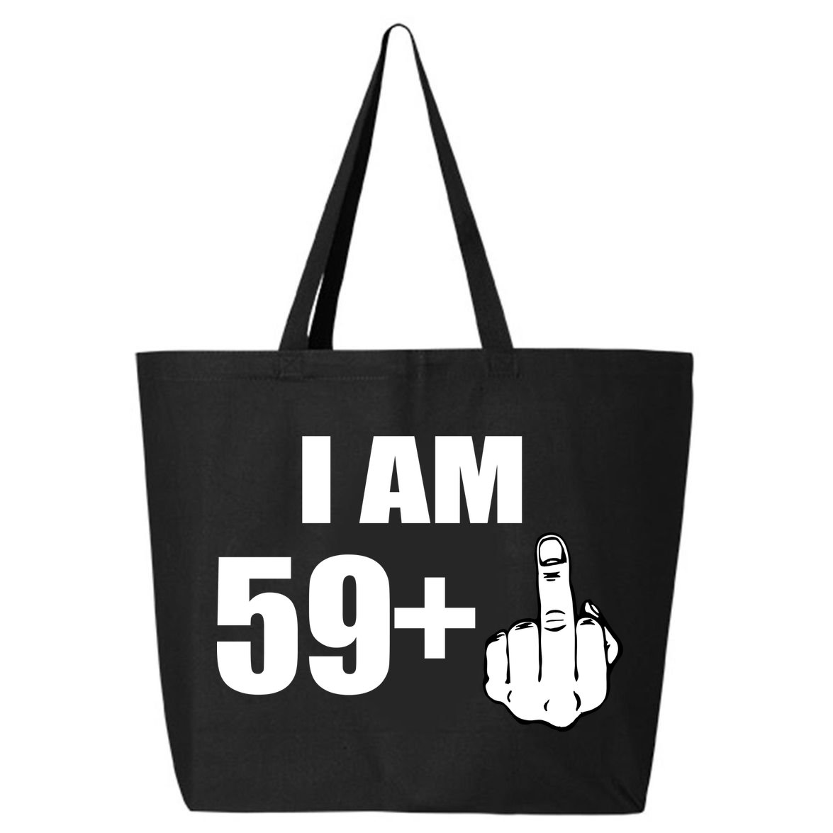 I Am 60 Middle Finger 60th Birthday Gift 25L Jumbo Tote