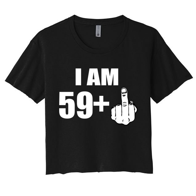 I Am 60 Middle Finger 60th Birthday Gift Crop Top
