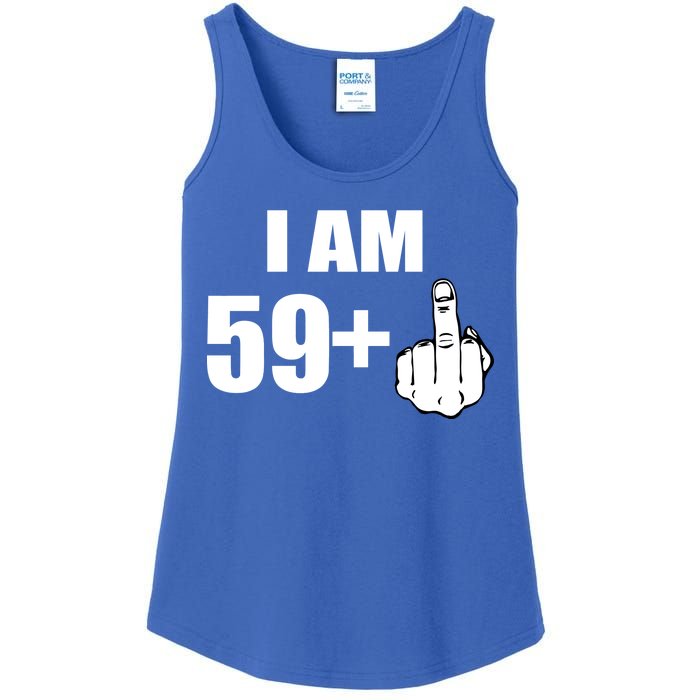 I Am 60 Middle Finger 60th Birthday Gift Ladies Essential Tank