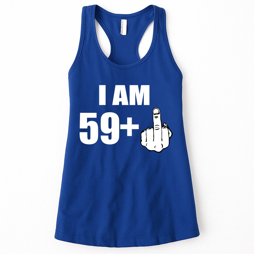I Am 60 Middle Finger 60th Birthday Gift Womens Tank Top