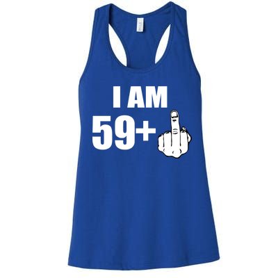 I Am 60 Middle Finger 60th Birthday Gift Women's Racerback Tank