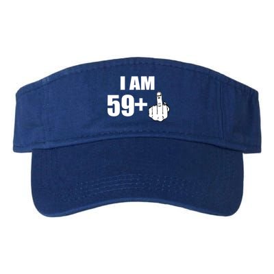 I Am 60 Middle Finger 60th Birthday Gift Valucap Bio-Washed Visor