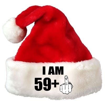 I Am 60 Middle Finger 60th Birthday Gift Premium Christmas Santa Hat