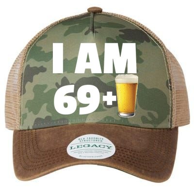 I Am 69 Plus Beer 70th Birthday Legacy Tie Dye Trucker Hat