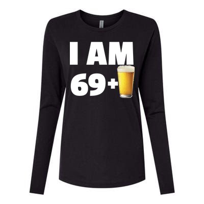 I Am 69 Plus Beer 70th Birthday Womens Cotton Relaxed Long Sleeve T-Shirt