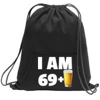 I Am 69 Plus Beer 70th Birthday Sweatshirt Cinch Pack Bag