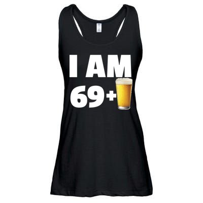 I Am 69 Plus Beer 70th Birthday Ladies Essential Flowy Tank