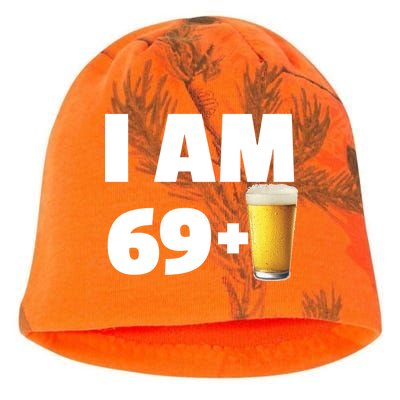 I Am 69 Plus Beer 70th Birthday Kati - Camo Knit Beanie