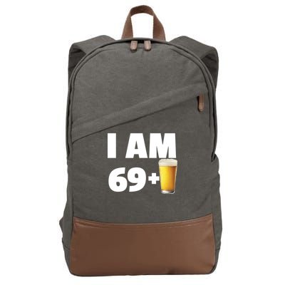 I Am 69 Plus Beer 70th Birthday Cotton Canvas Backpack