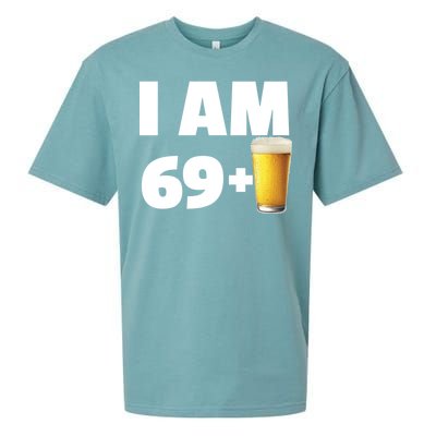 I Am 69 Plus Beer 70th Birthday Sueded Cloud Jersey T-Shirt