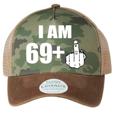 I Am 70 Middle Finger 70th Birthday Gift Legacy Tie Dye Trucker Hat