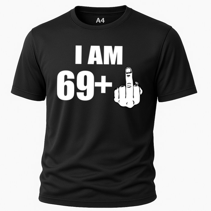 I Am 70 Middle Finger 70th Birthday Gift Cooling Performance Crew T-Shirt