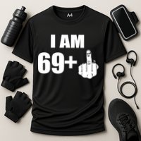 I Am 70 Middle Finger 70th Birthday Gift Cooling Performance Crew T-Shirt