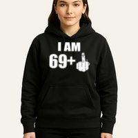 I Am 70 Middle Finger 70th Birthday Gift Hoodie