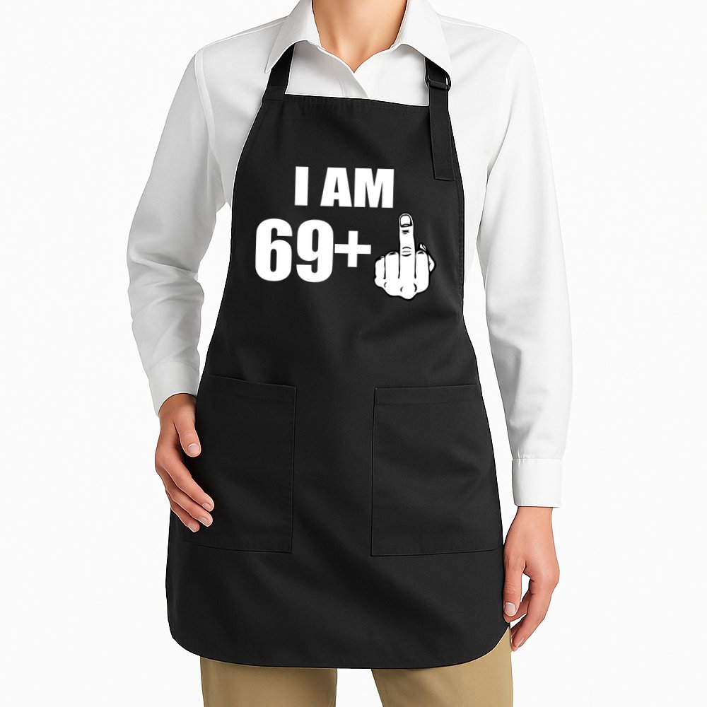 I Am 70 Middle Finger 70th Birthday Gift Apron