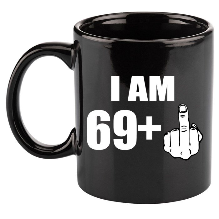 I Am 70 Middle Finger 70th Birthday Gift 11oz C Handle Ceramic Mug