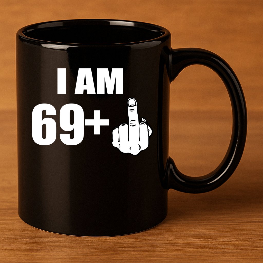 I Am 70 Middle Finger 70th Birthday Gift 11oz C Handle Ceramic Mug