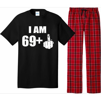 I Am 70 Middle Finger 70th Birthday Gift Pajama Set