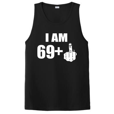 I Am 70 Middle Finger 70th Birthday Gift PosiCharge Competitor Tank