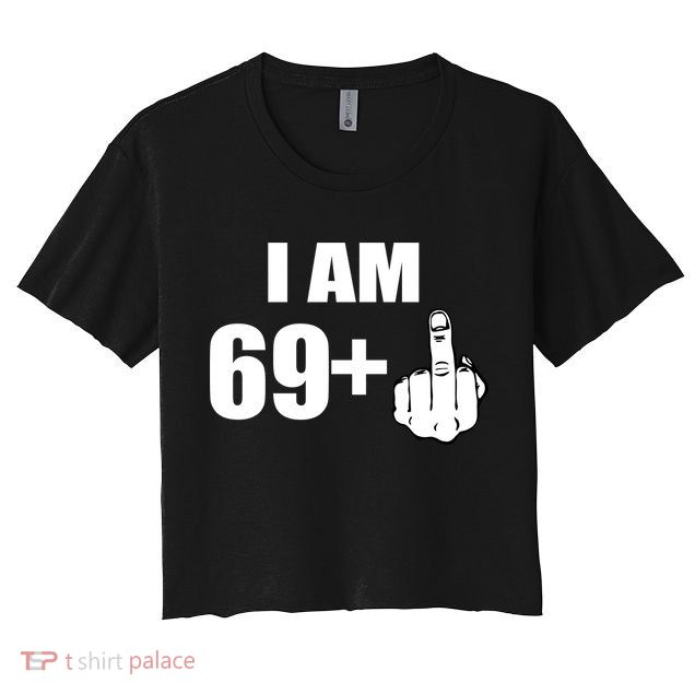 I Am 70 Middle Finger 70th Birthday Gift Crop Top
